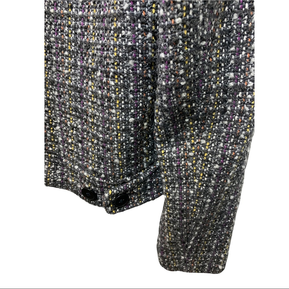 GAP MULTI-COLORED TWEED WOOL BLEND LS FULL BUTTON FRONT BLAZER JACKET SIZE SMALL - Picture 12 of 16